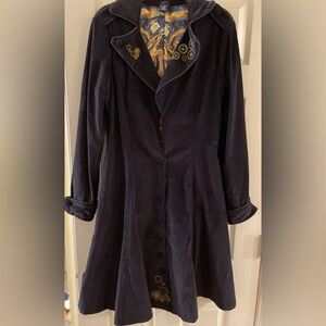DR. Who Navy Coat with Van Gogh Themed Tardis Lining